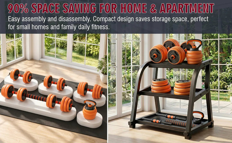 66LB Adjustable Dumbbell Set by HouseOfZazla