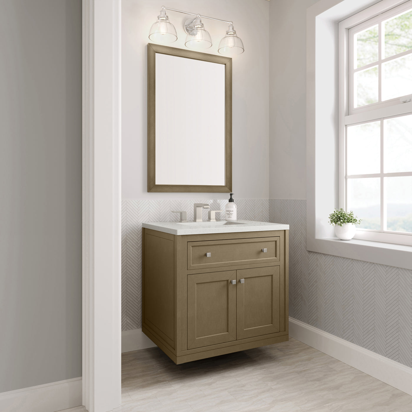 James Martin Chicago 30" Single Bathroom Vanity, Walnut Whisper, view 32