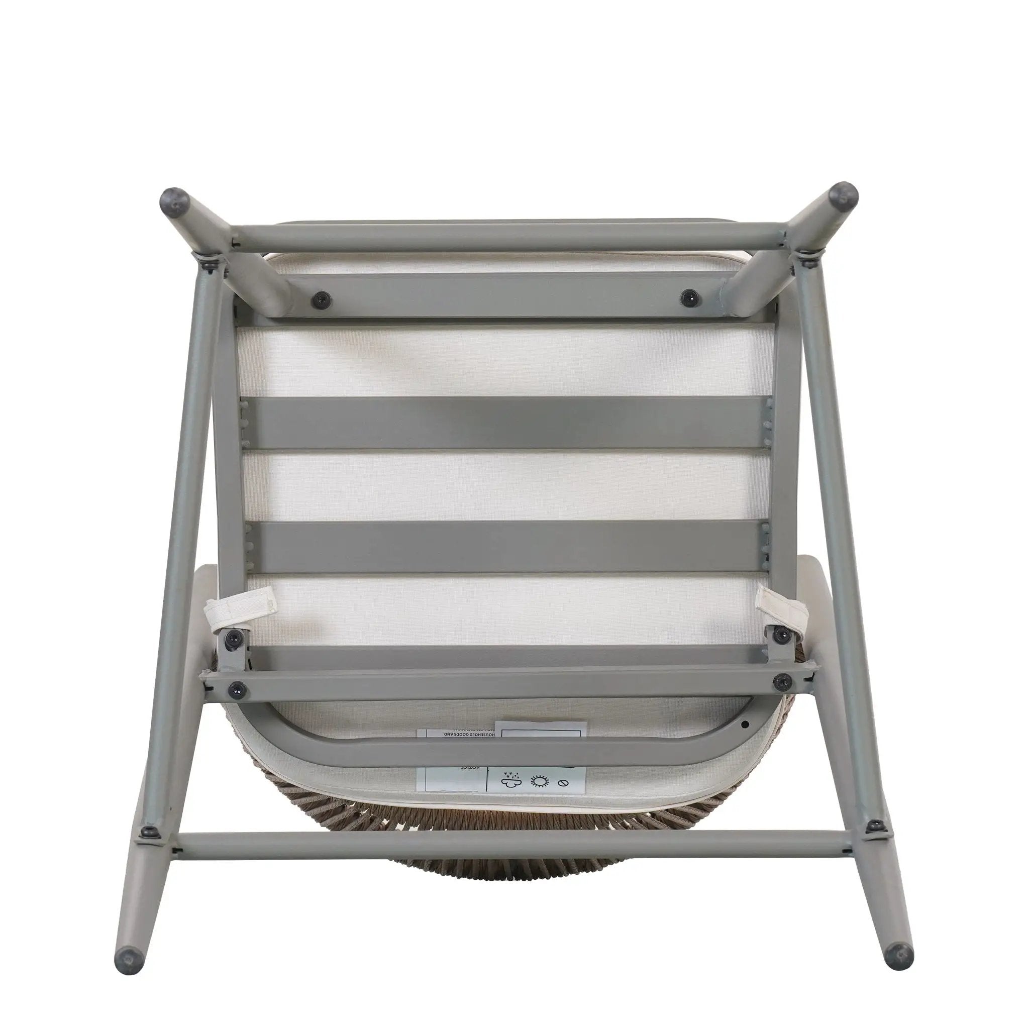 Outdoor 26" Counter Height Metal Frame Counter Stools With Scallop Shaped Backrest & Water Resistant Cushions by HouseOfZazla