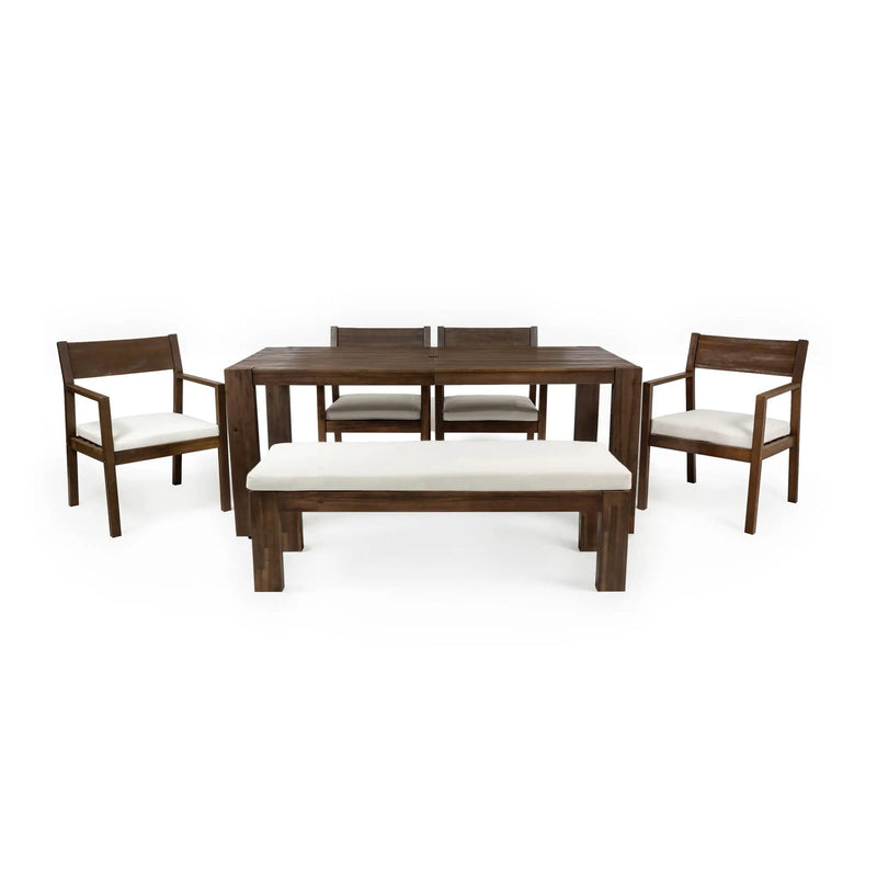 Outdoor Dining Set Rectangular Table With Umbrella Hole by Unique Piece Furniture