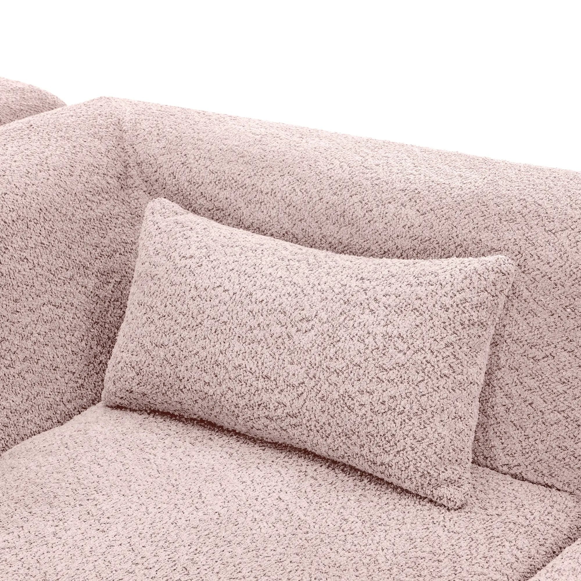 Upholstered Sofa Free Combined Sofa Couch With 2 Chaise Lounge And Five Back Pillows For Living Room by HouseOfZazla