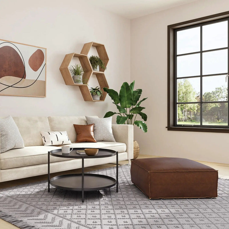 Brody - Large Square, Coffee Table Pouf by HouseOfZazla