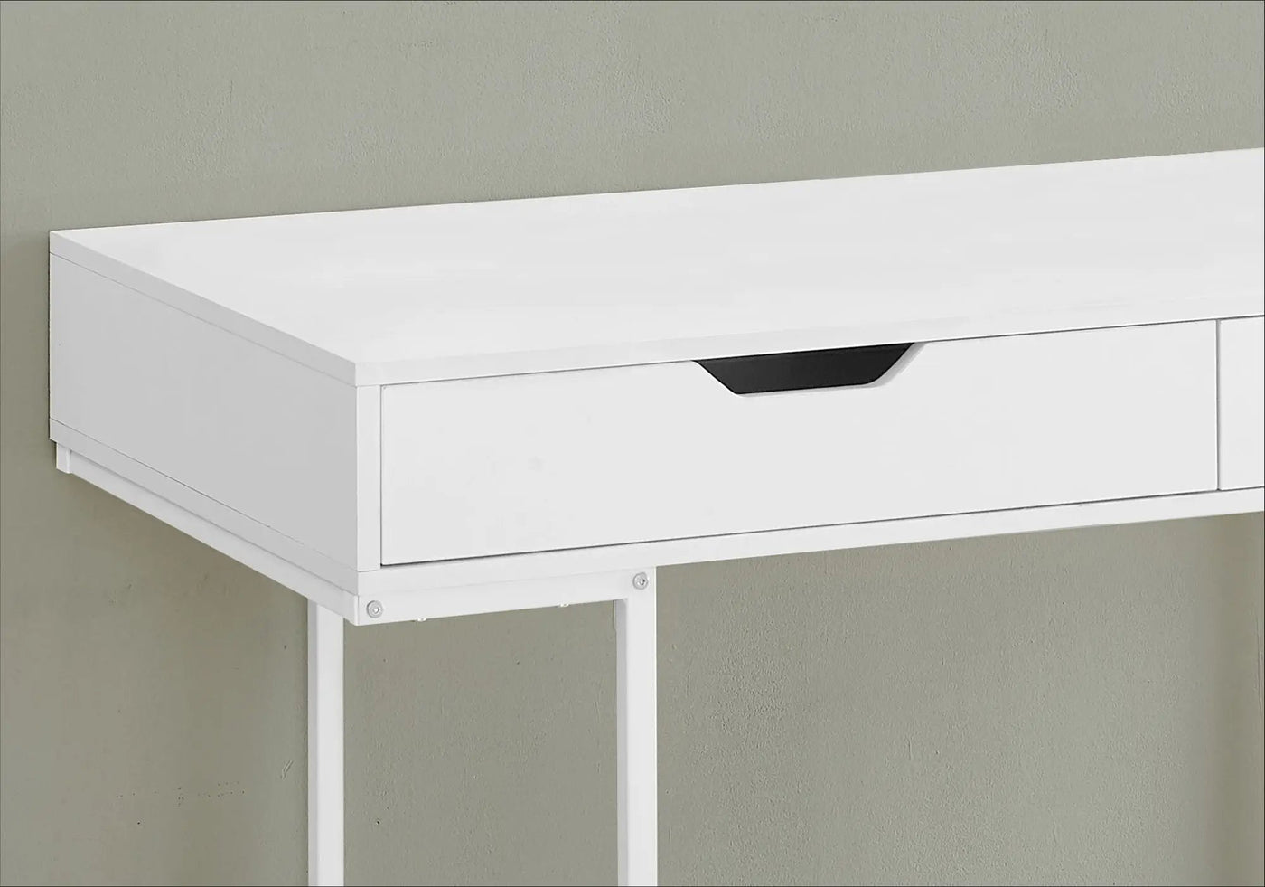 Computer Desk For Home Office, Storage Drawers, Marble Look Contemporary & Modern by Unique Piece Furniture