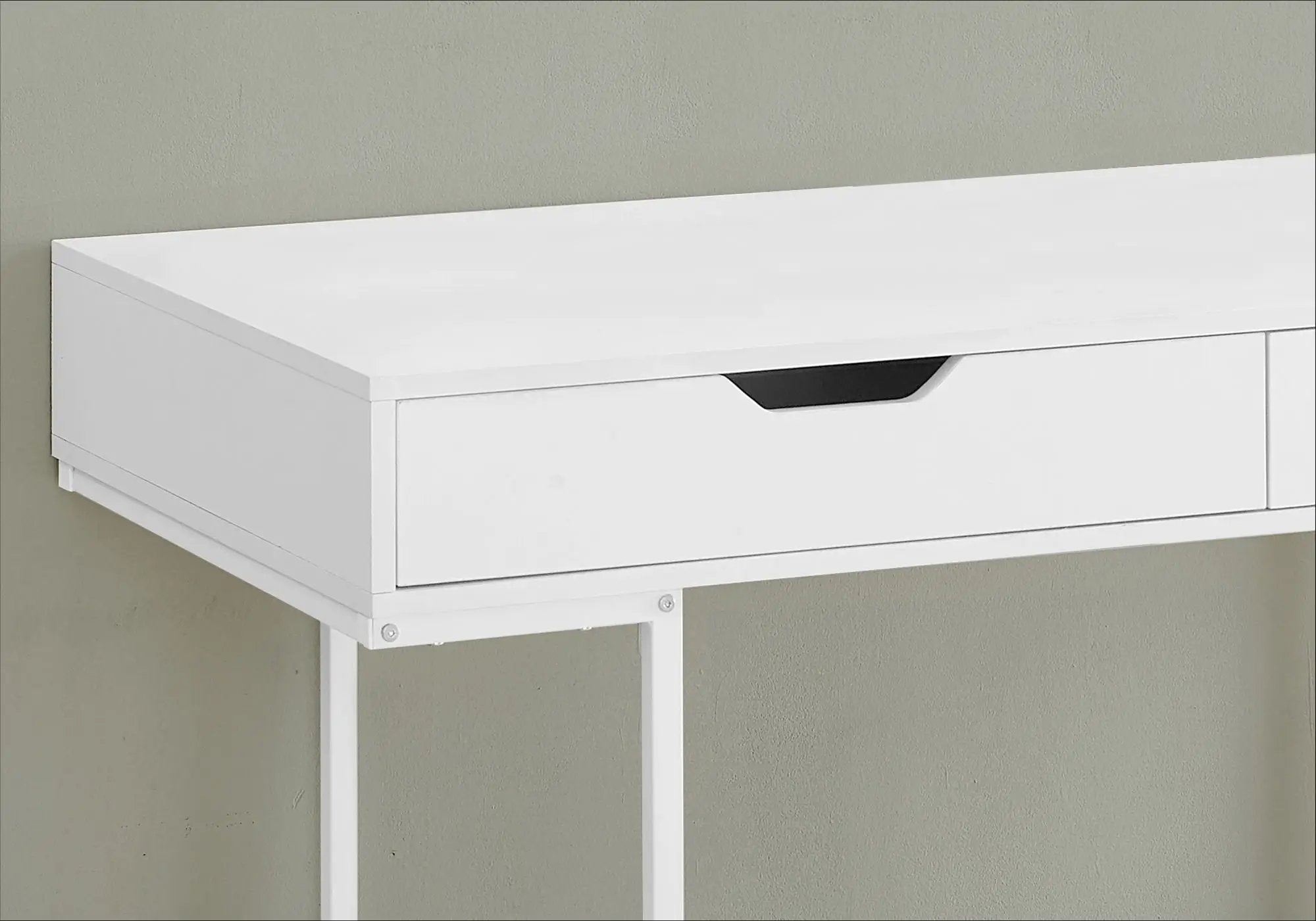 Computer Desk For Home Office, Storage Drawers, Marble Look Contemporary & Modern by HouseOfZazla