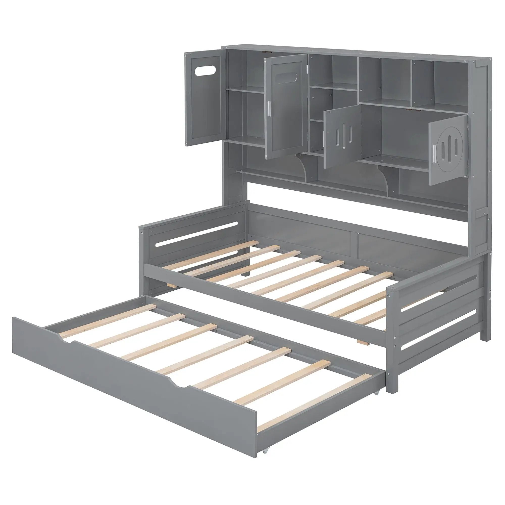 Daybed With All-In-One Cabinet And Shelf by HouseOfZazla