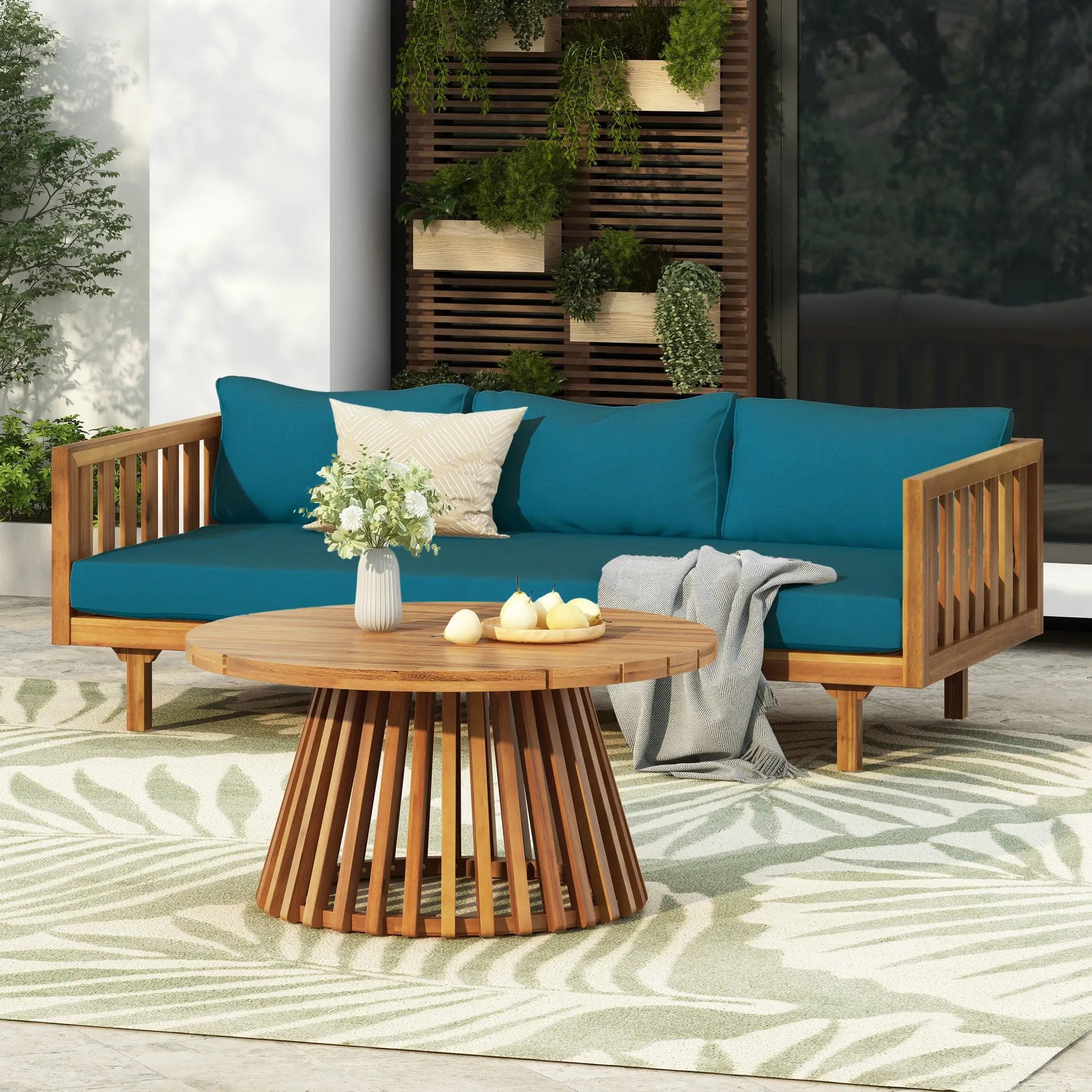 Acacia Wood Patio Furniture Set by HouseOfZazla