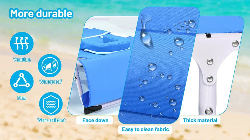 3-in-1 Heavy Duty Tanning Chair with Face Hole Adjustable, photo 4 of 10