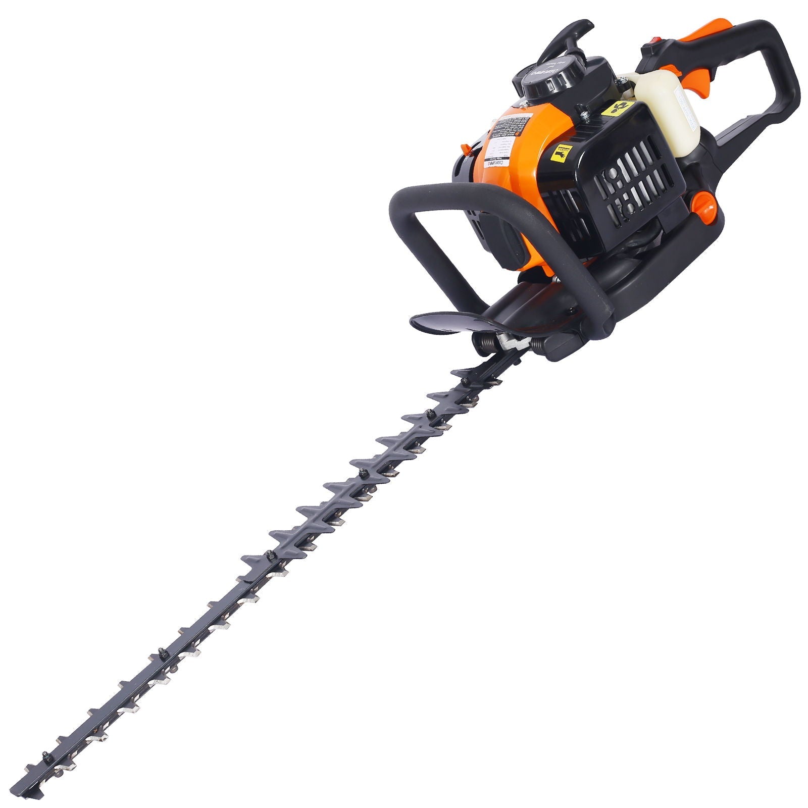 26Cc Gas Powered Hedge Trimmer With Double Sided Blade And Recoil Start - Orange by HouseOfZazla