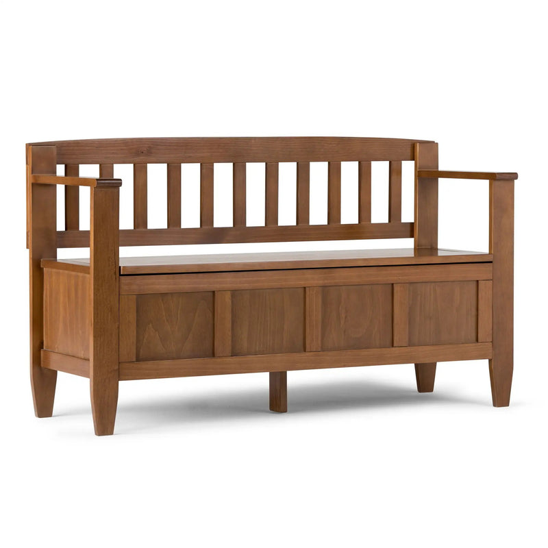 Brooklyn - Entryway Storage Bench - Medium Saddle Brown by Unique Piece Furniture