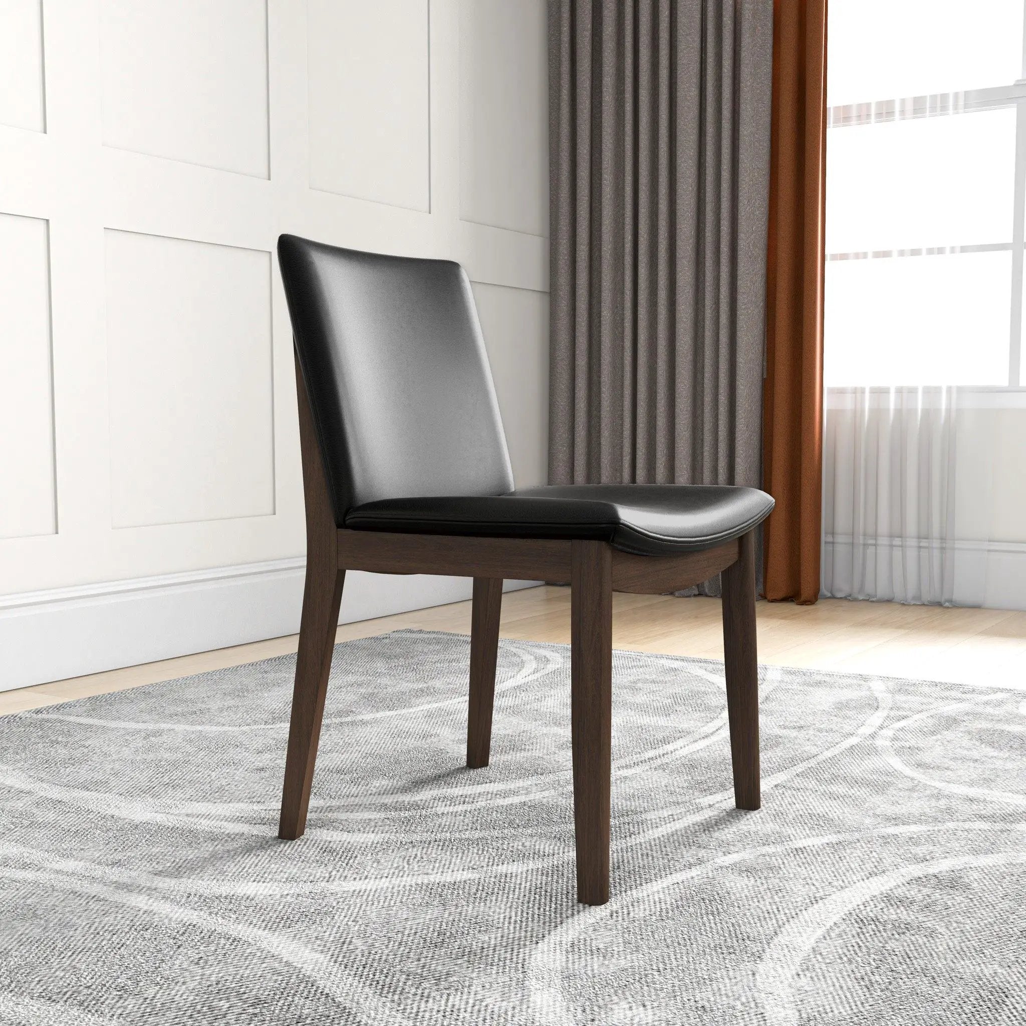 Laura - Mid-Century Modern Solid Wood Dining Chair (Set of 2) by Unique Piece Furniture