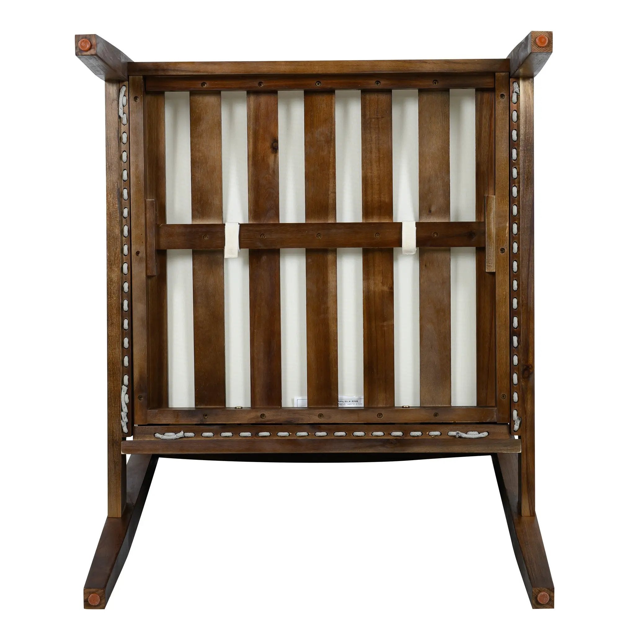 Outdoor Club Chair, Acacia Wood Frame with Rope Back, Water-Repellent by HouseOfZazla