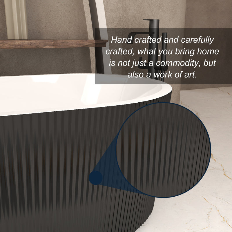 59" Linear Acrylic Freestanding Soaker Bathtub by HouseOfZazla