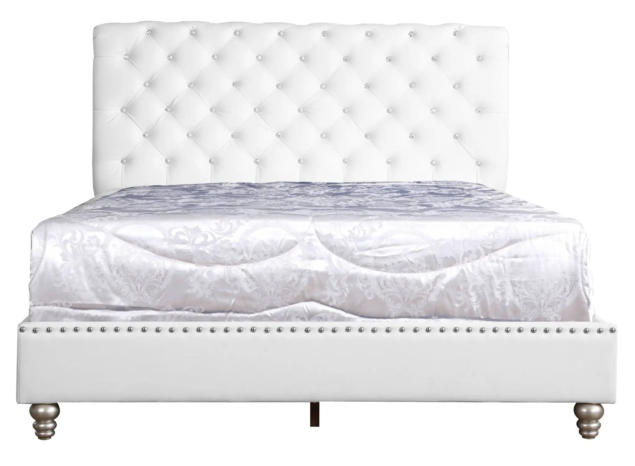 Elegant Transitional Upholstered Bed by HouseOfZazla