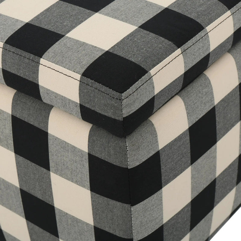 Contemporary Storage Ottoman With Seating And Storage - Black by HouseOfZazla