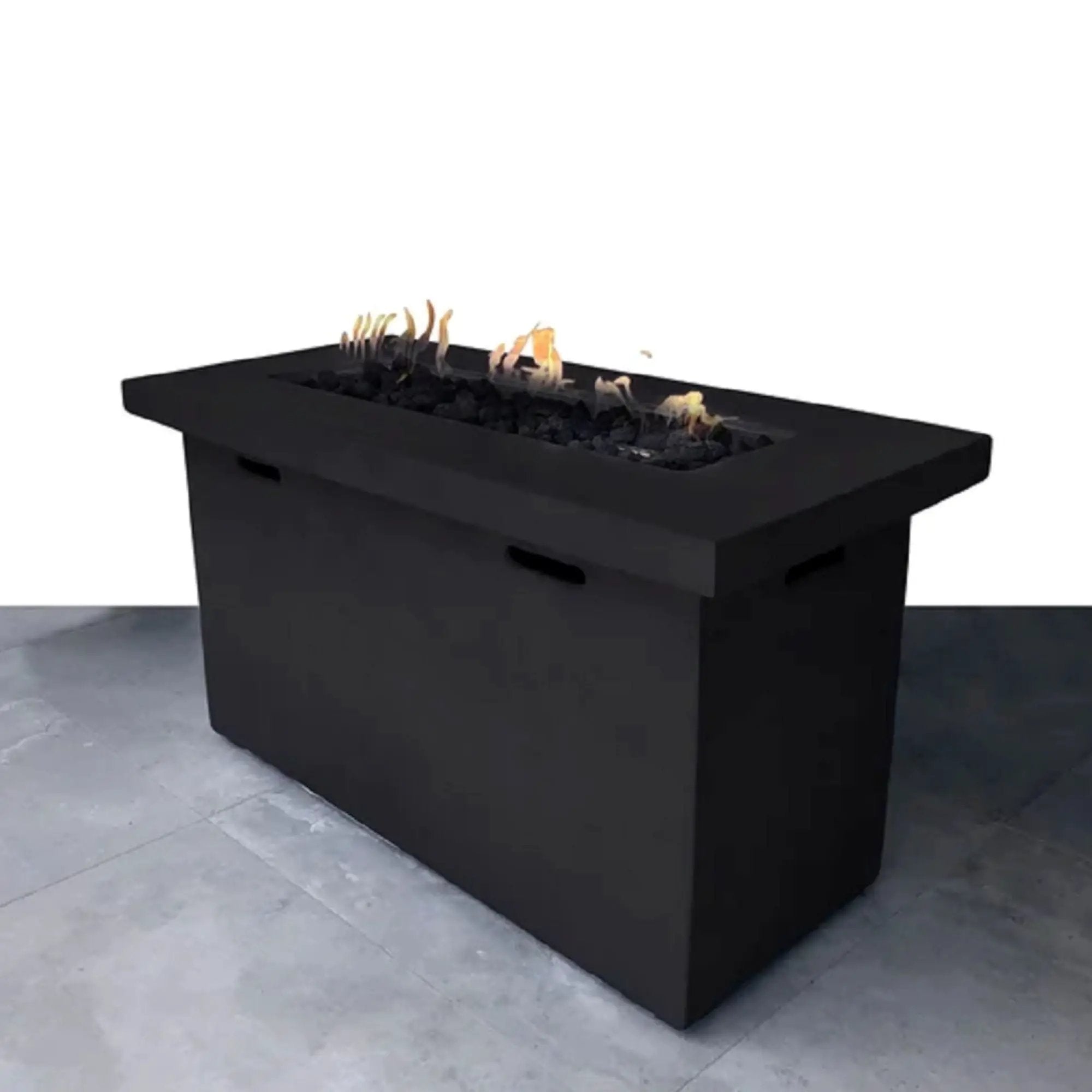 Reinforced Propane Outdoor Fire Pit Table Durable Construction - Charcoal by HouseOfZazla