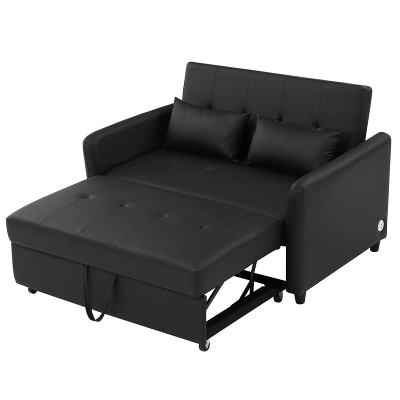 Convertible Sleeper Sofa Bed With 3 USB Ports by HouseOfZazla