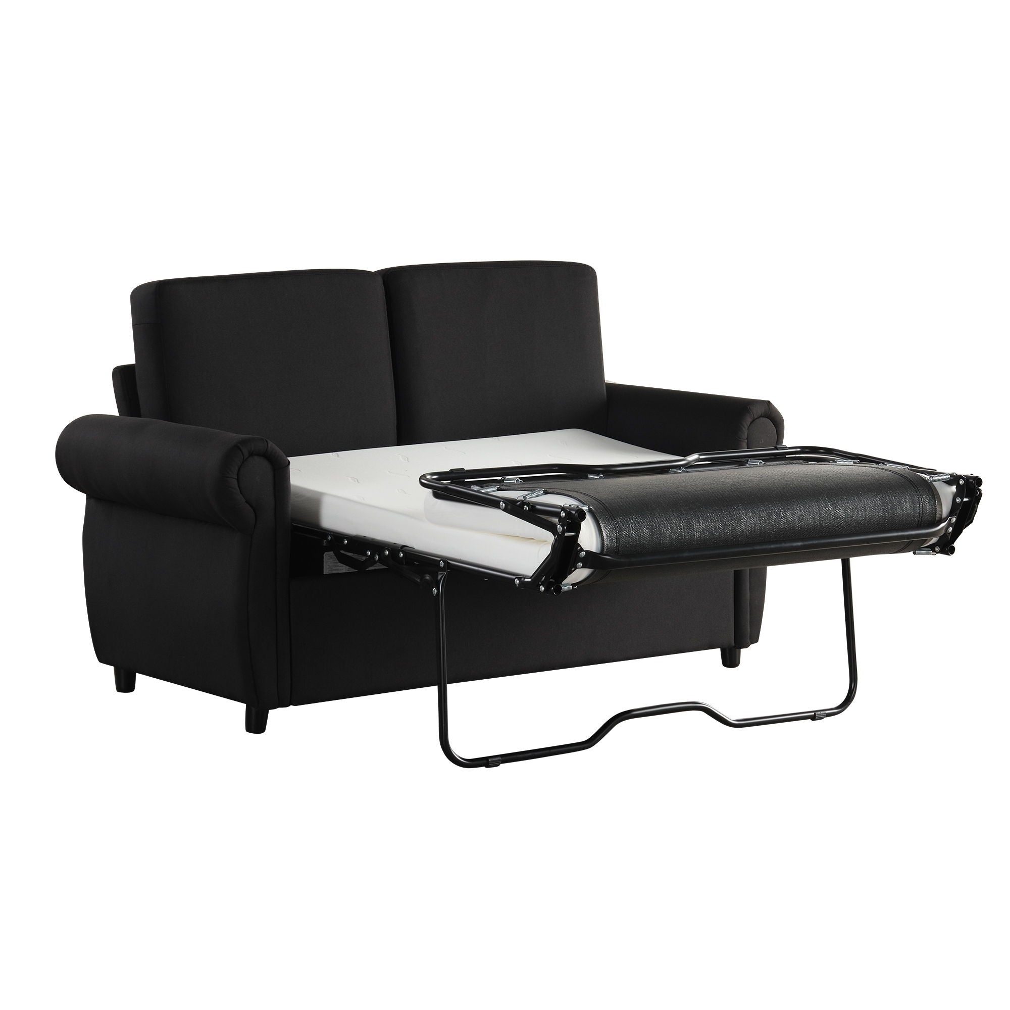 Pull Out Sofa Bed Loveseat Sleeper With Twin Size Memory Mattress With Two USB Ports For Living Room Spaces by HouseOfZazla
