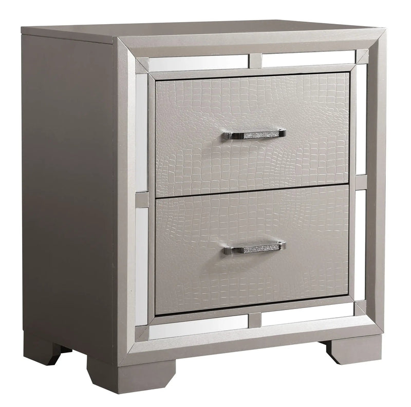 Elegant Nightstand - Silver Champagne by HouseOfZazla