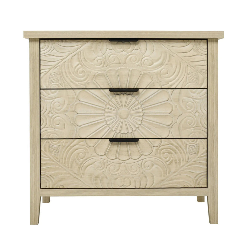 3 Drawer Cabinet - Natural Wood Finish by HouseOfZazla