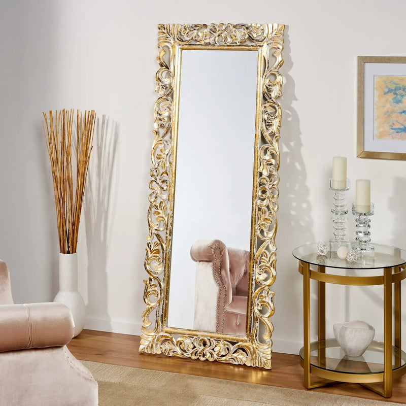 Rectangle Carved Mirror by HouseOfZazla