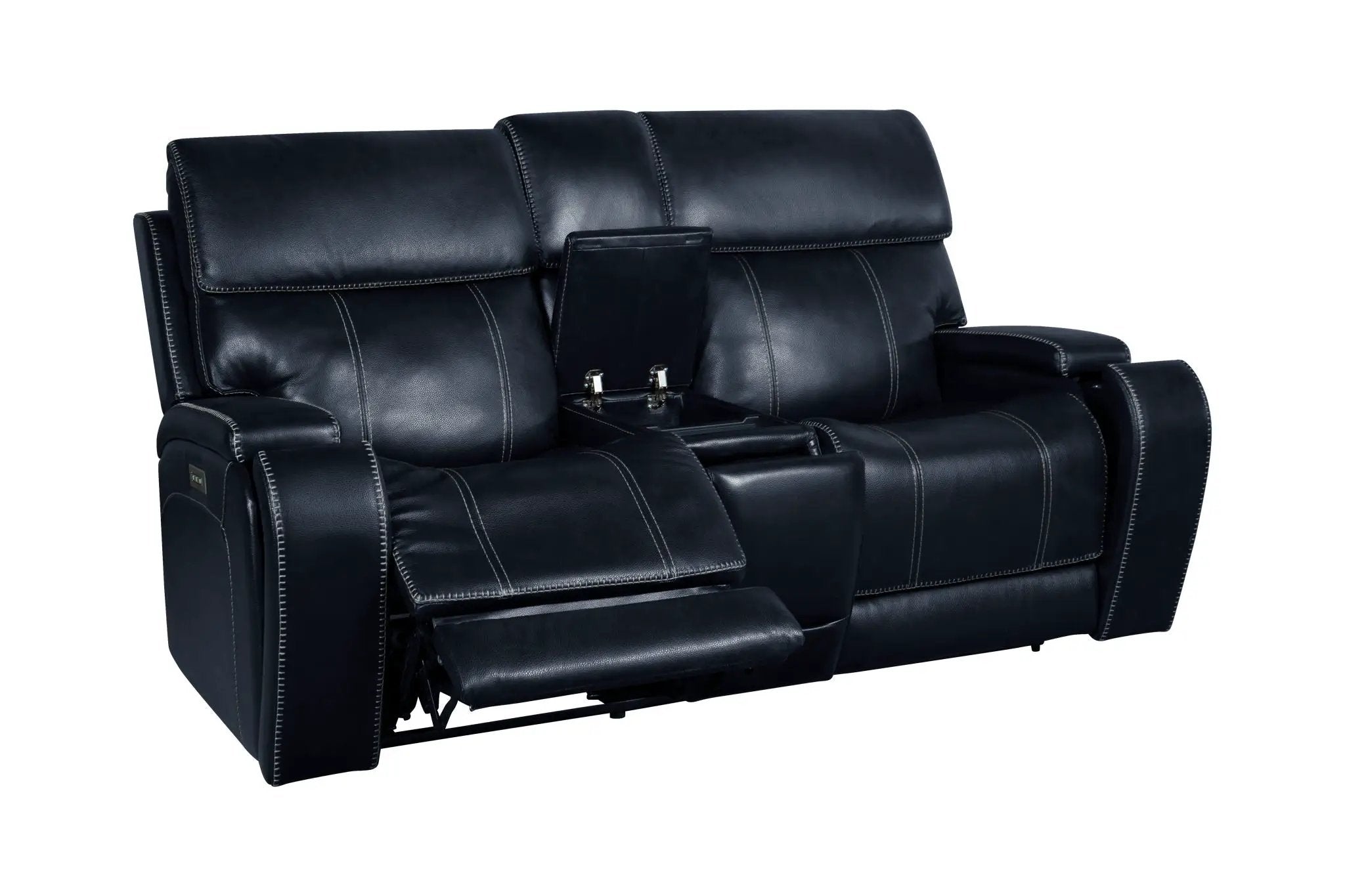 Glenwood - Power Console Loveseat-Recliner With Power And Power Headrest And Lumbar (Layflat) by Unique Piece Furniture