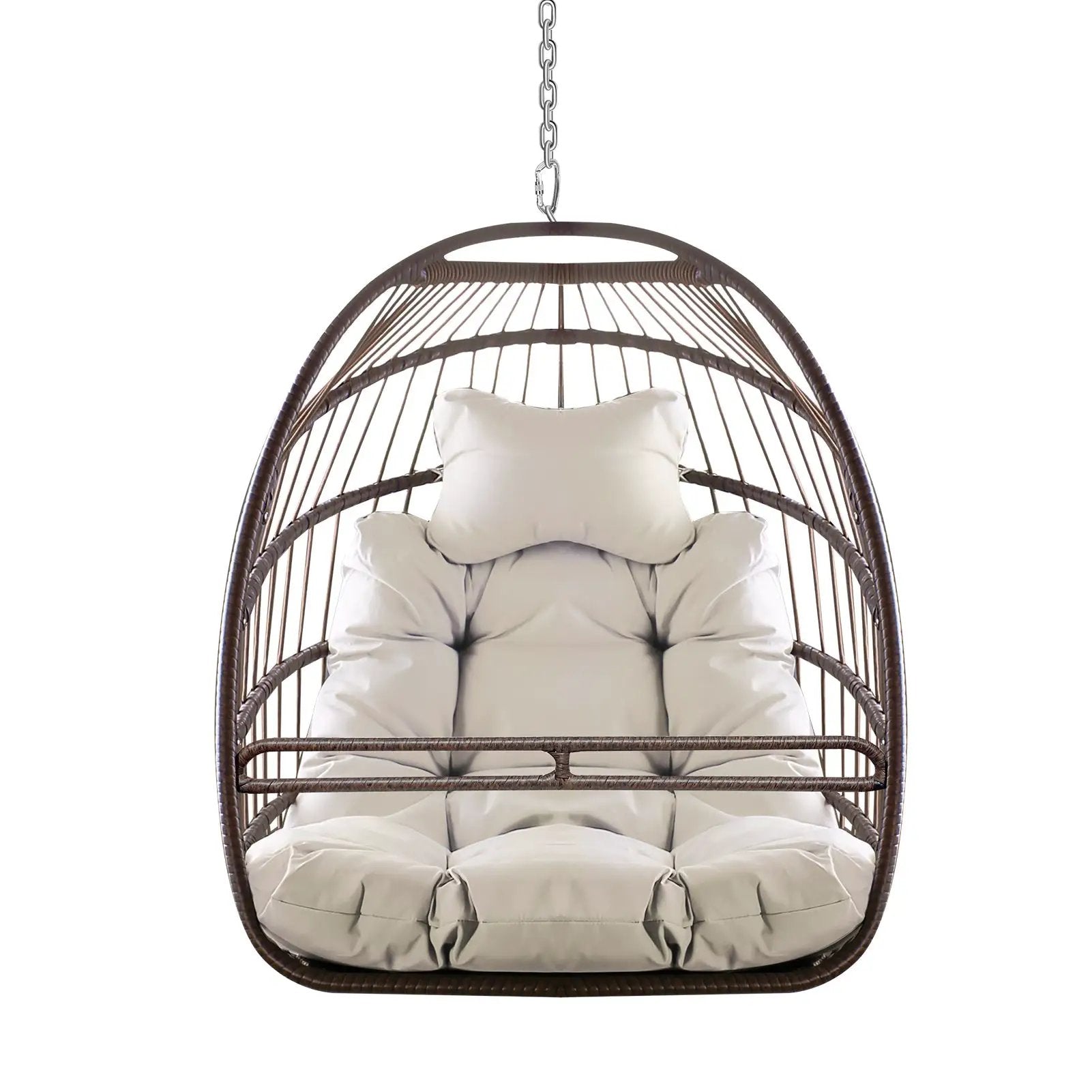 Khaki Hanging Swing Egg Chair by HouseOfZazla