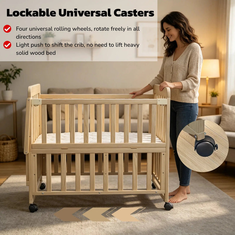 Solid Wood Baby Bassinet by HouseOfZazla