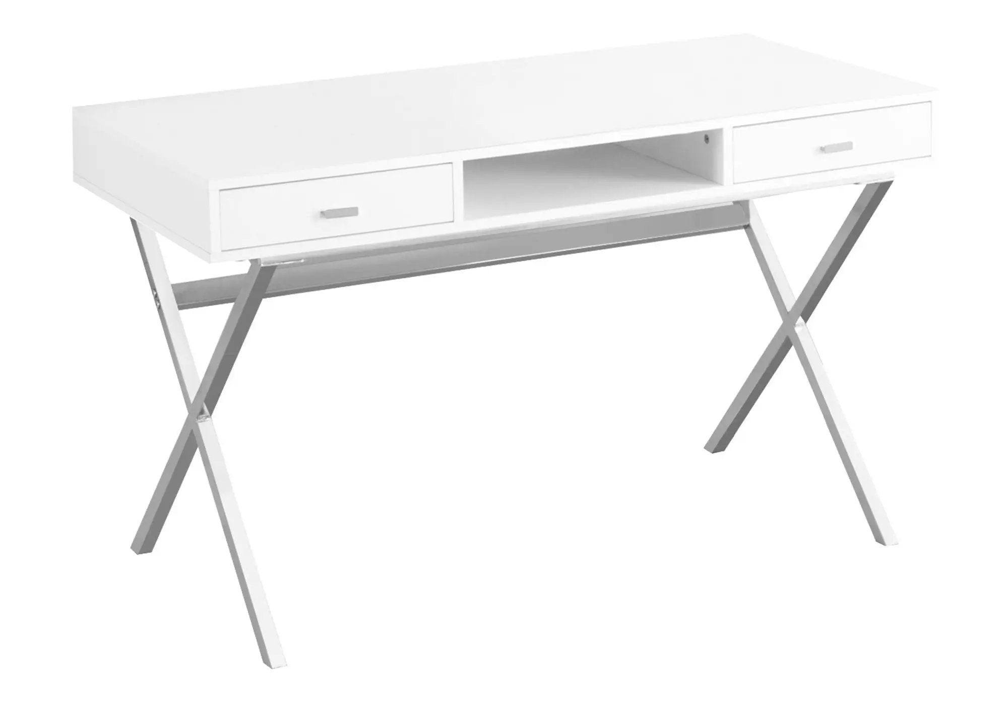 Computer Desk For Home Office, Laptop, Storage Drawers, Glossy Contemporary & Modern by Unique Piece Furniture