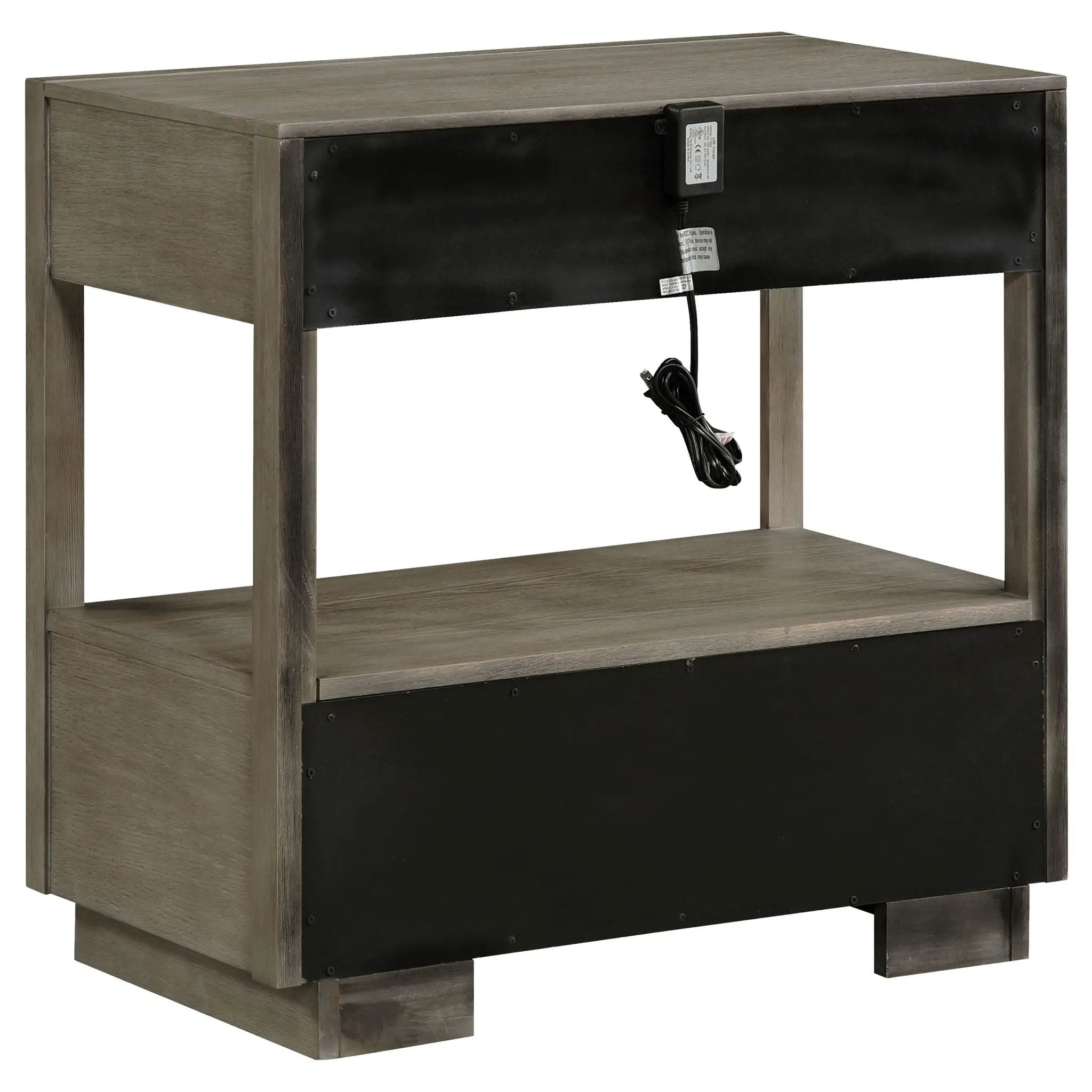 Durango 2-drawer Nightstand Bedside Table Taupe Oak by Unique Piece Furniture