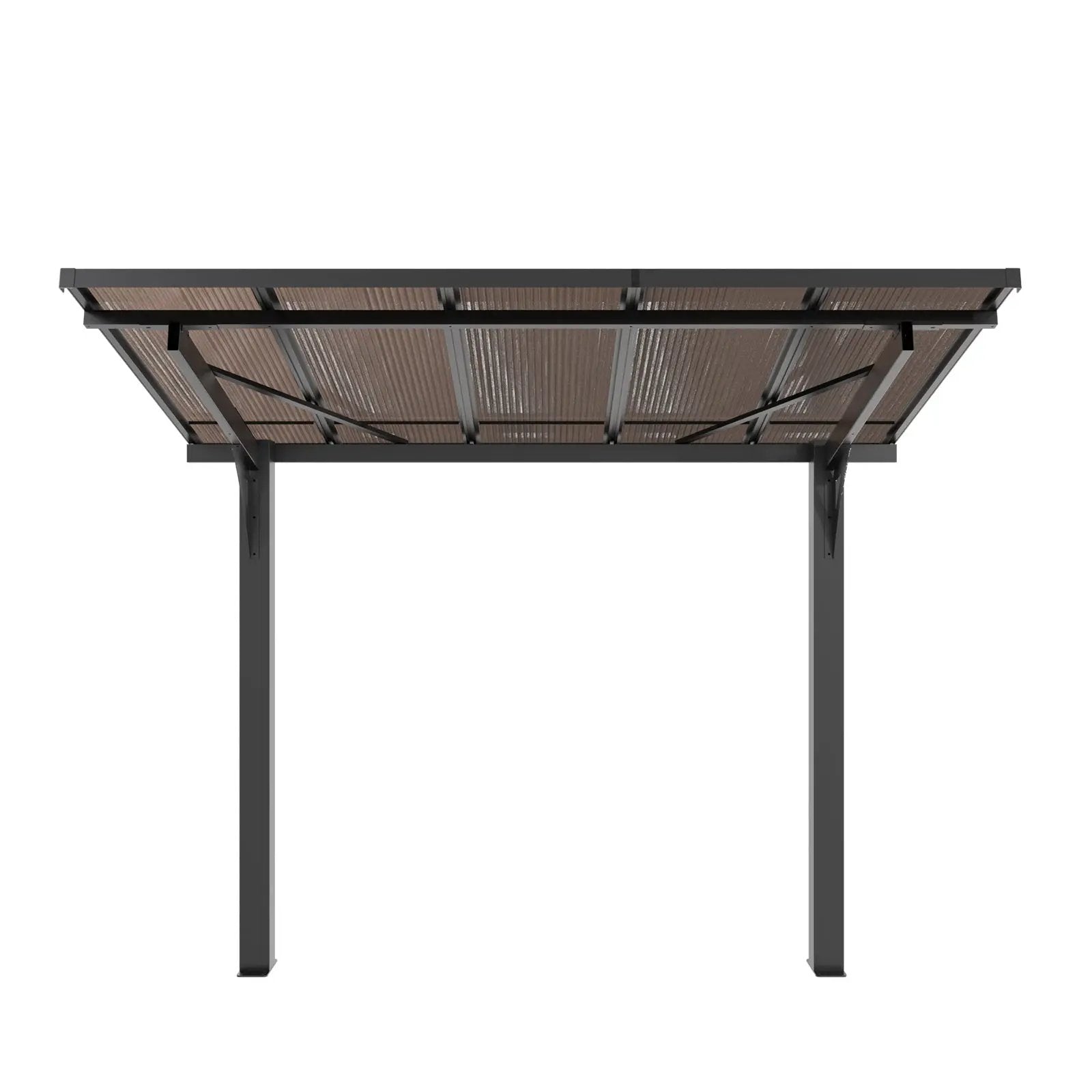 8x5ft Galvanized Steel Carport with Sloped PC Roof by HouseOfZazla