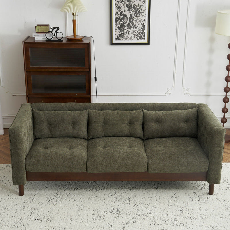 Upholstered Sofa Modern 3 Seater Sofa Couch With Tufted Design For Living Room by HouseOfZazla