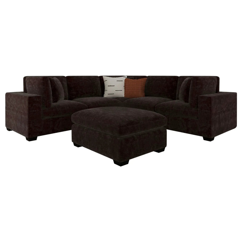 Lakeview 6-piece Upholstered Modular Sectional Chocolate by Unique Piece Furniture