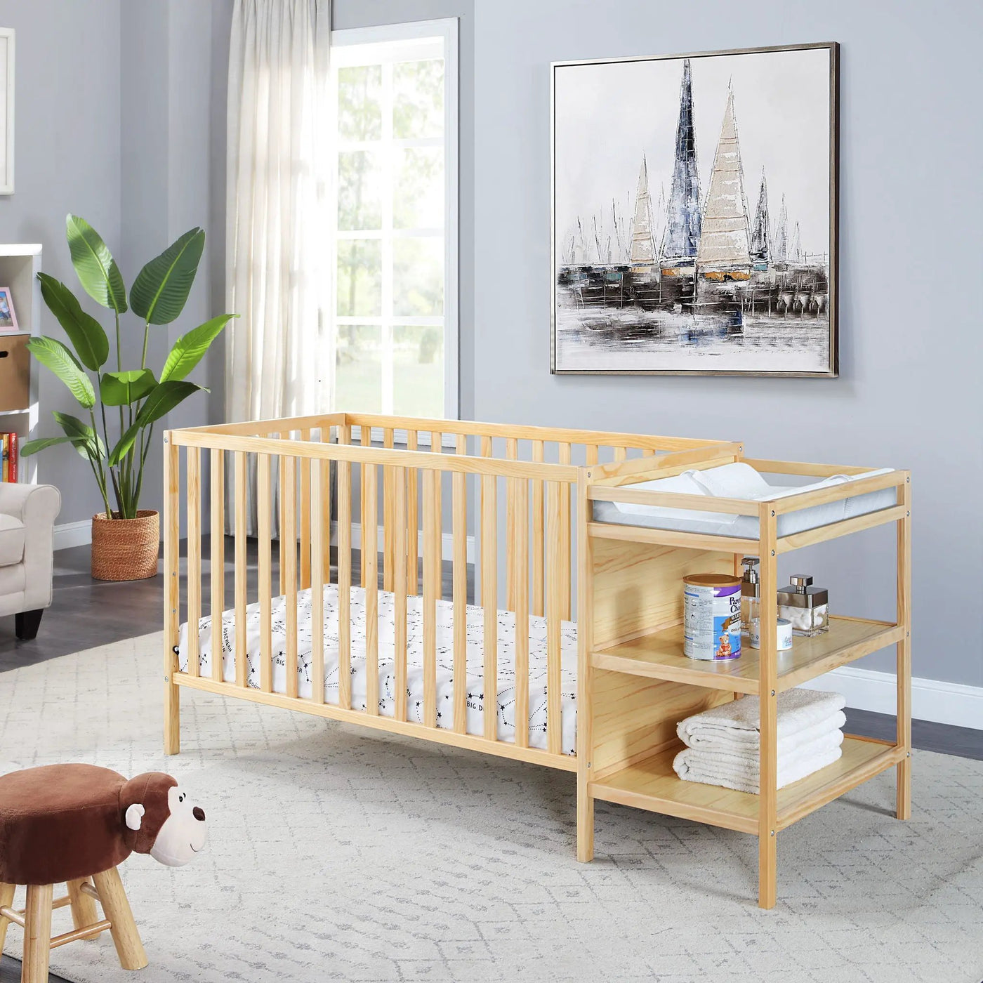 Palmer - 3-in-1 Convertible Crib / Changer Combo by Unique Piece Furniture