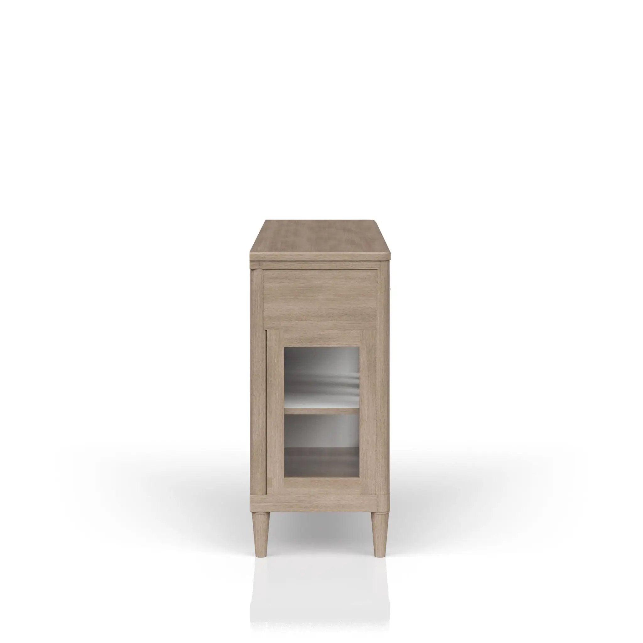 Power Ready - Buffet With Glass Cabinet Doors - Sand by Unique Piece Furniture