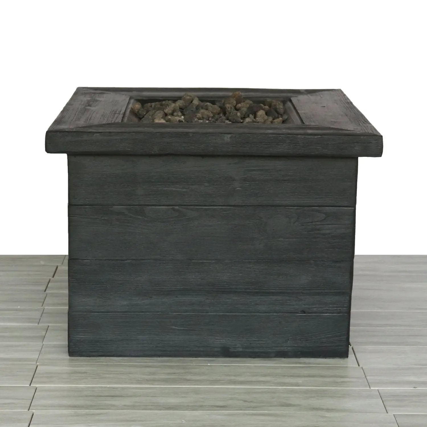 Fiber Reinforced Propane / Natural Gas Fire Pit Table - Charcoal by Unique Piece Furniture