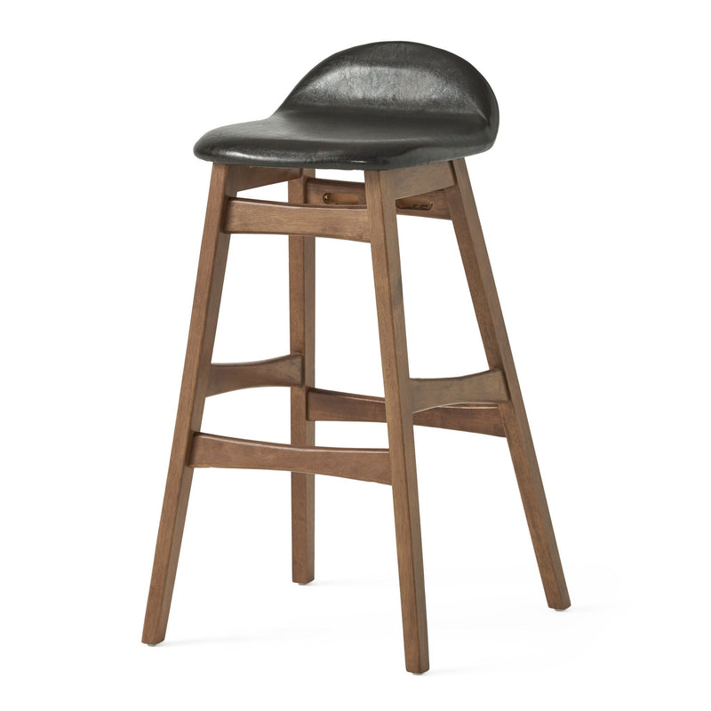 Contemporary Bar Stool With Stylish Seat And Small Backrest by HouseOfZazla