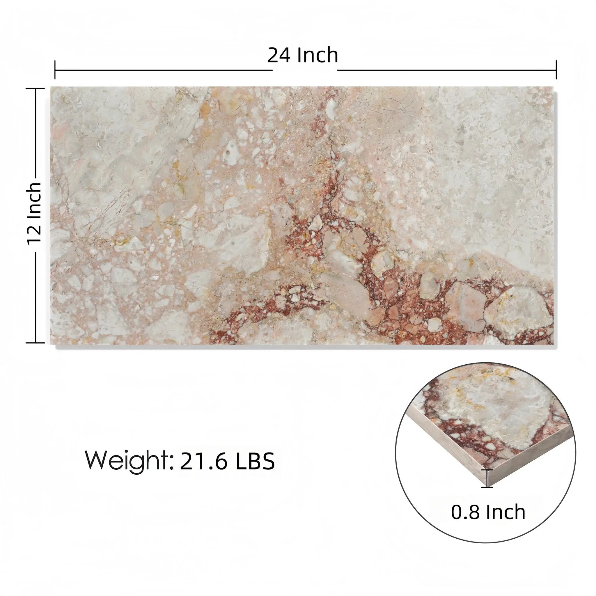 Natural Marble Polished Tile For Wall And Floor (Set of 4) by HouseOfZazla