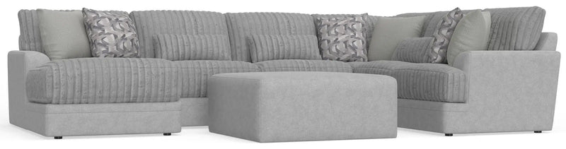 Titan - Sectional With Comfort Coil Seating, Cocktail Ottoman And Accent Pillows Included by Unique Piece Furniture
