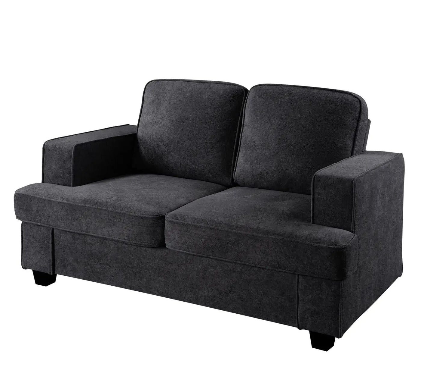 Modern Loveseat, Comfortable 2 Seater Couch With Deep Seating, Loose Back Cushions, Wide Arms by Unique Piece Furniture