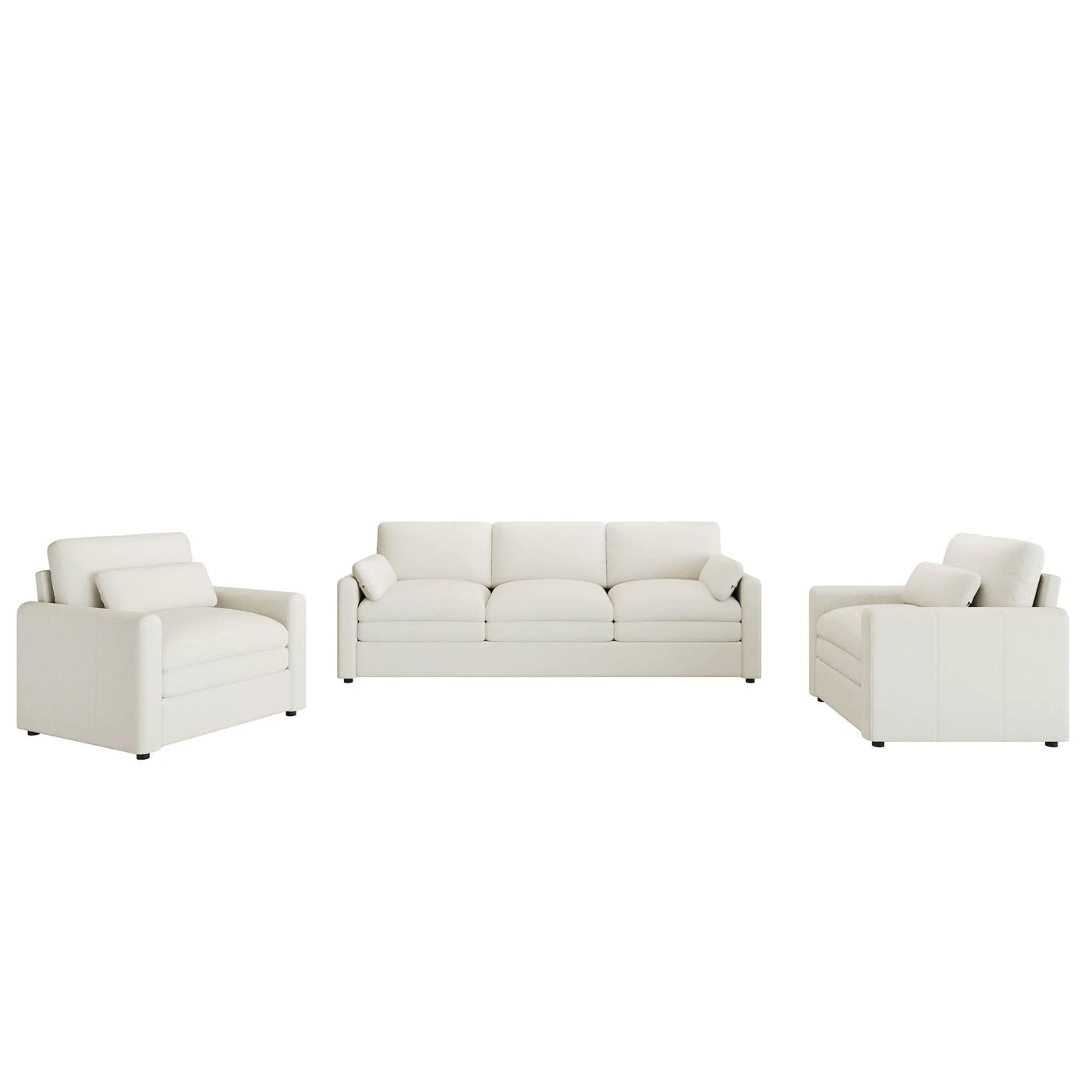 Cozy Sofa Set Oversized Comfy Cloud Sofa with Double Cushion by HouseOfZazla