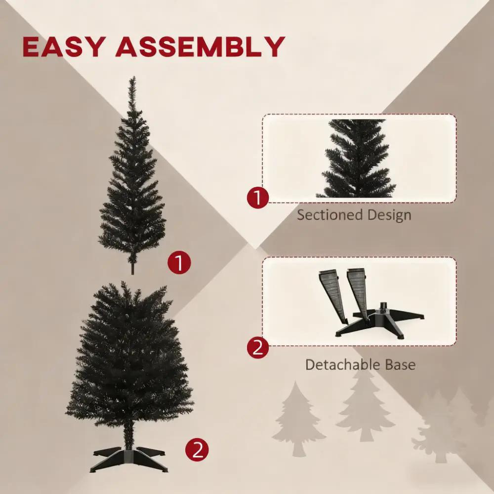 Slim Xmas Tree with Plastic Stand by HouseOfZazla