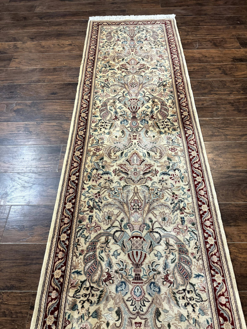 Pakistani Runner Rug 2.8 x 14, Pak Persian Hallway Rug, Cream Color by Jewel Rugs