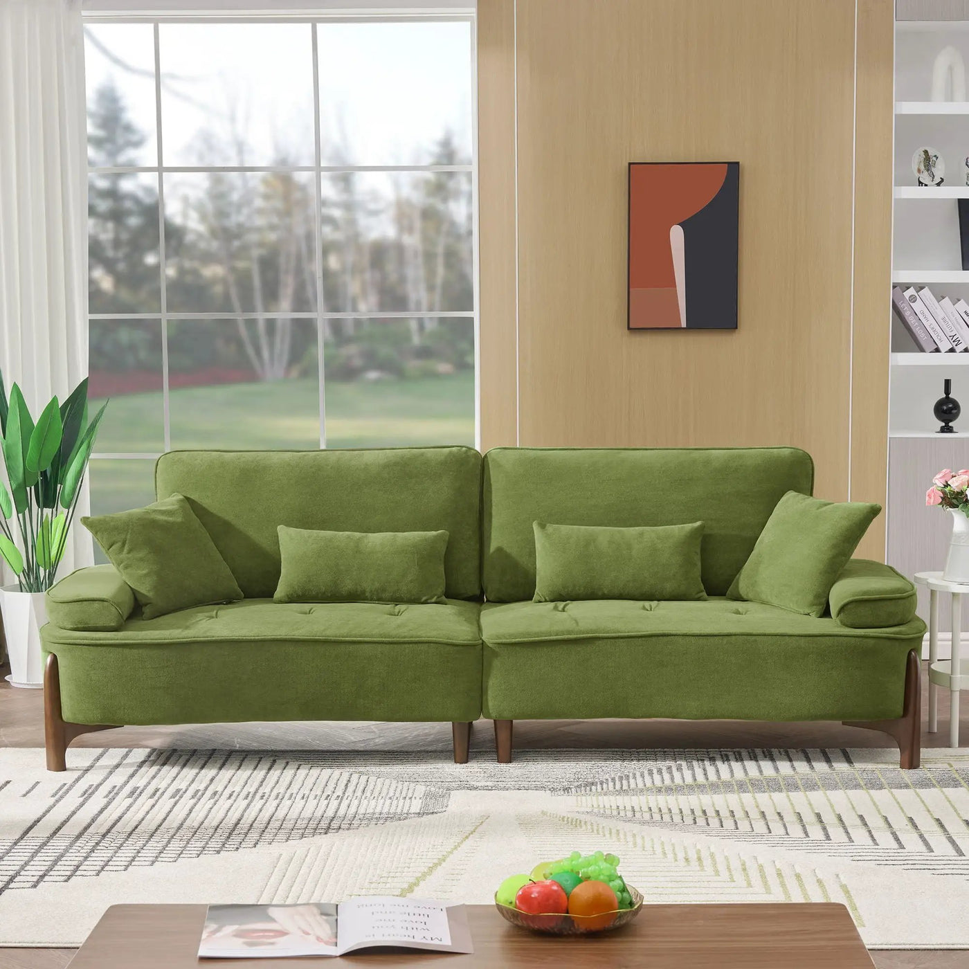 Comfortable Deep Seated Sofa With Pillows by Unique Piece Furniture