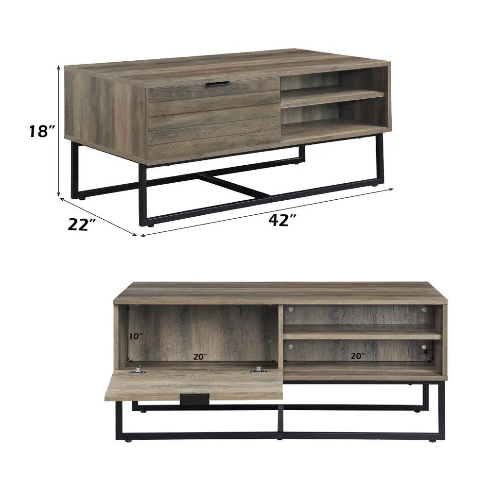 Homare - Coffee Table - Rustic Oak & Black by Unique Piece Furniture
