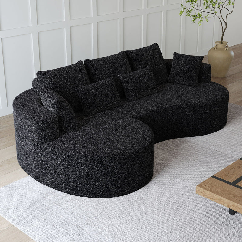 Curved Oversized Sectional Sofa With Extra Deep Seat by HouseOfZazla
