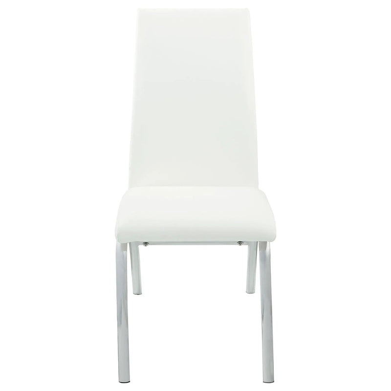 Bishop Upholstered Dining Side Chair White (Set of 2) by Unique Piece Furniture