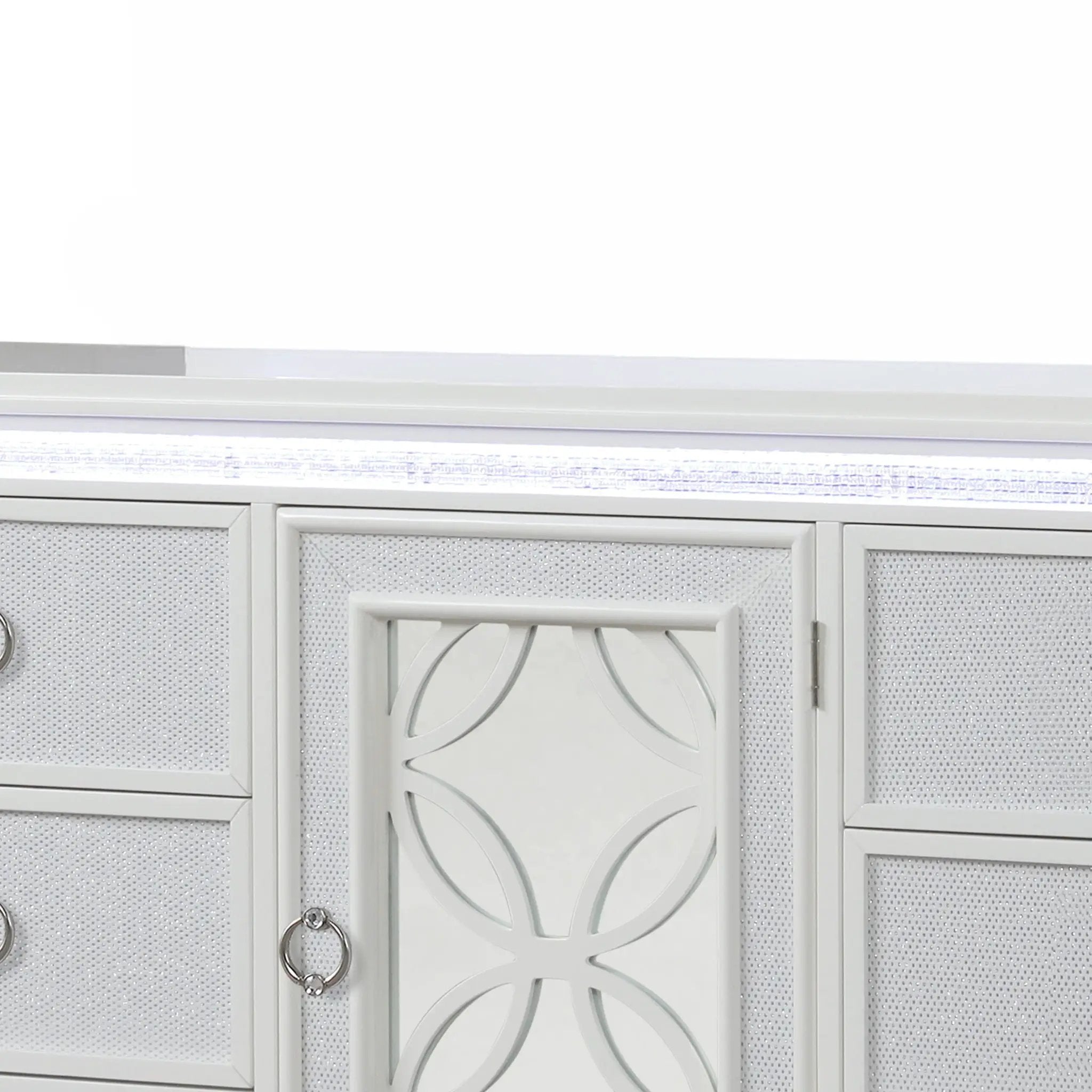 Abigale - 6 Drawer Dresser With LED (Includes Dresser Only, Mirror Not Included) - White by HouseOfZazla