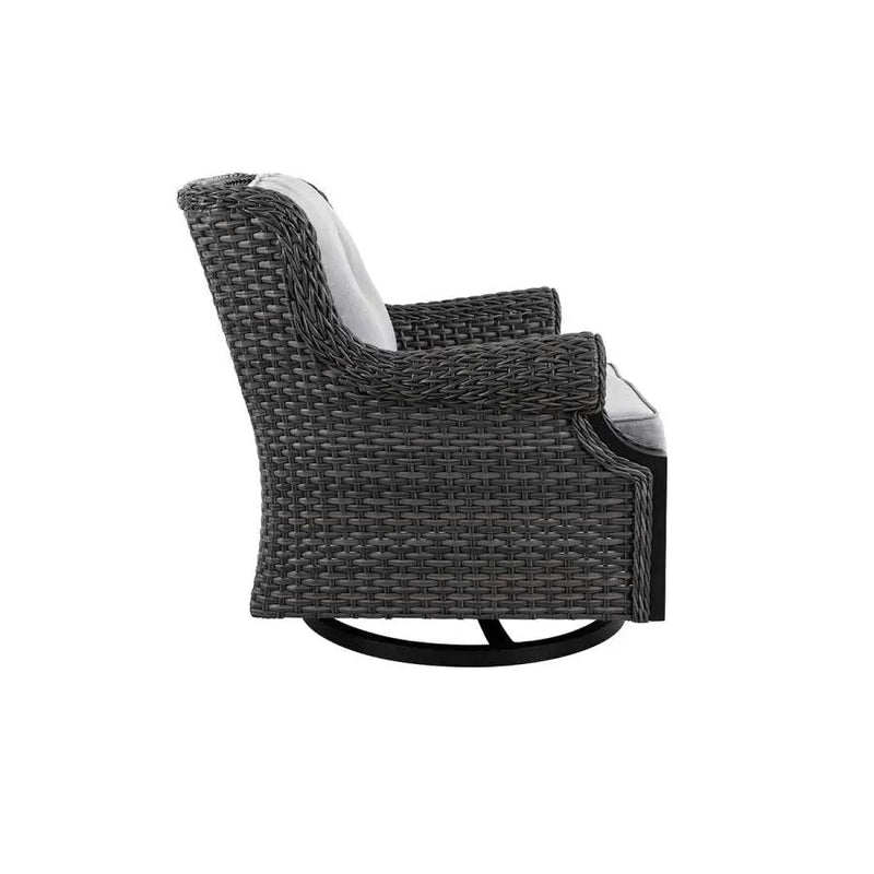 Lassen 4-Piece Wicker Sofa Set with Swivel Rocking Chairs by Outdoor-USA®