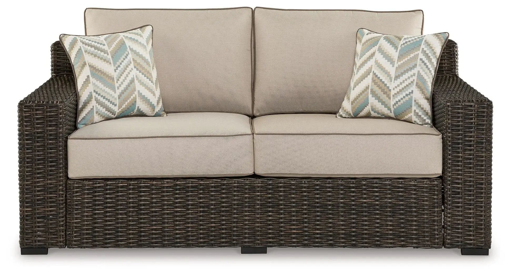 Coastline Bay - Loveseat W/Cushion - Brown by Unique Piece Furniture