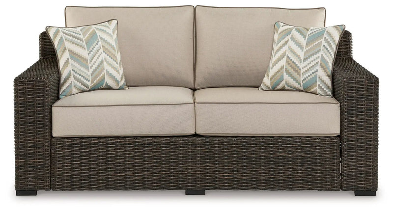 Coastline Bay - Loveseat W/Cushion - Brown by Unique Piece Furniture